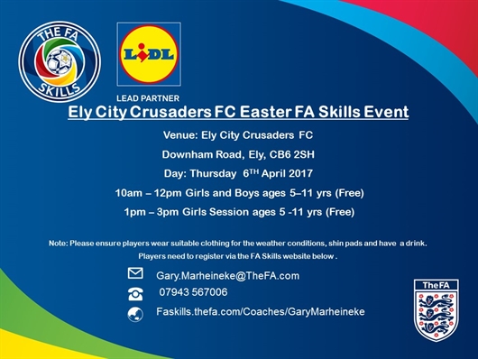 Ely City Crusaders FC - FA Skills Event