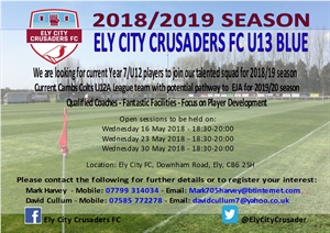 Under 13s open trials